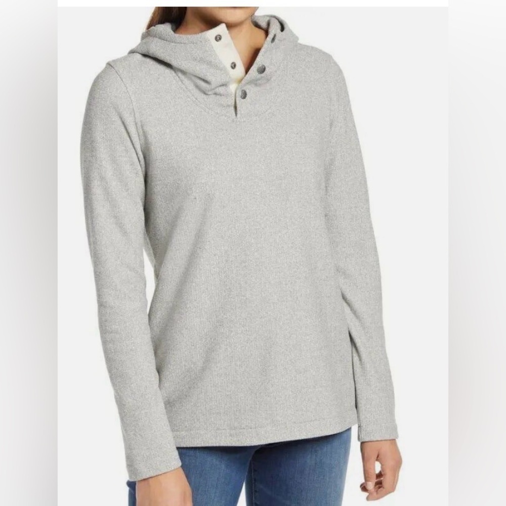 🆕 The North Face Knit Stitch Fleece Pullover Women's Hoodie, Grey, Size L